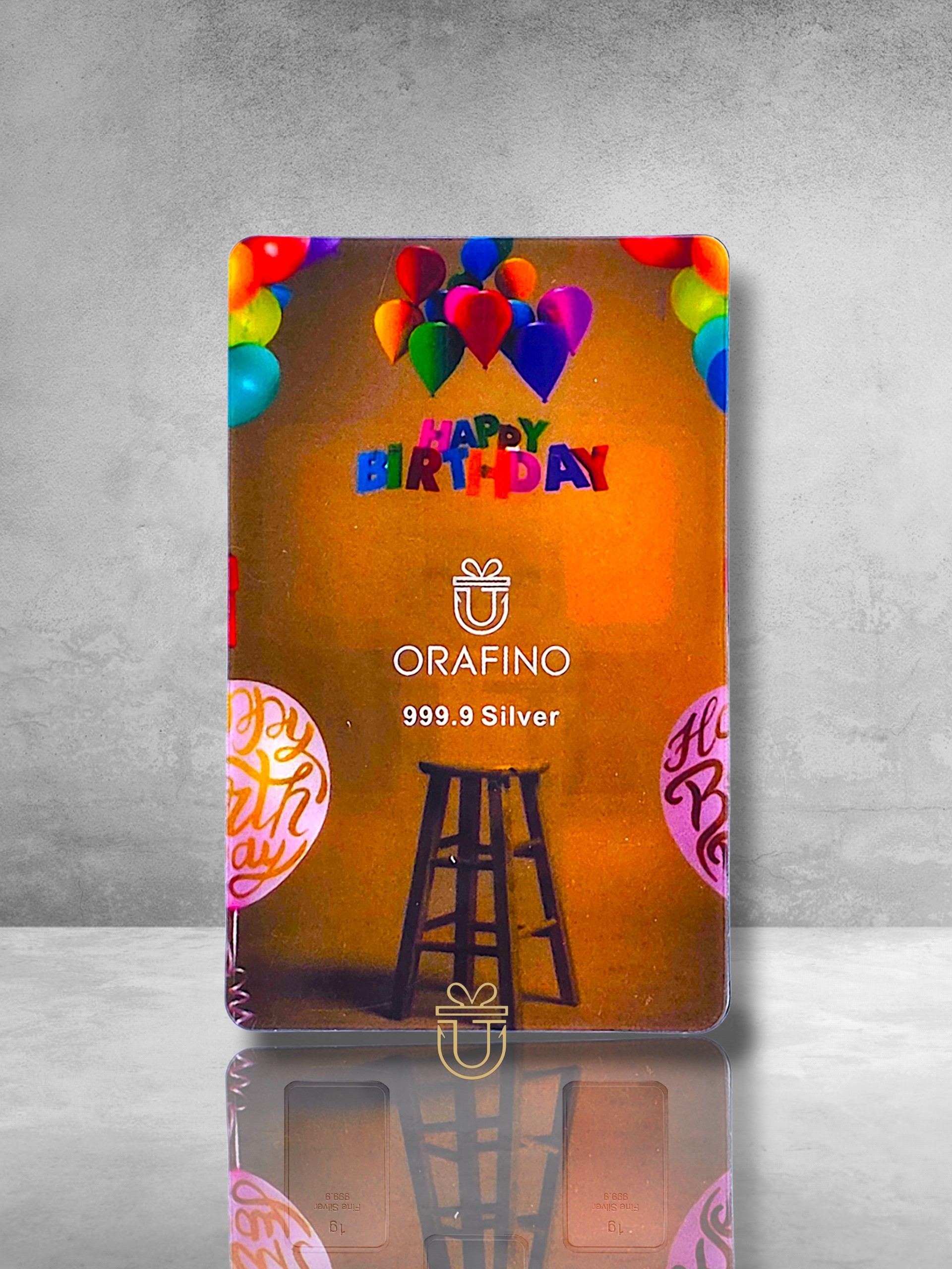 Orafino Gift Card "Happy Birthday" Brown 5 x 1 g