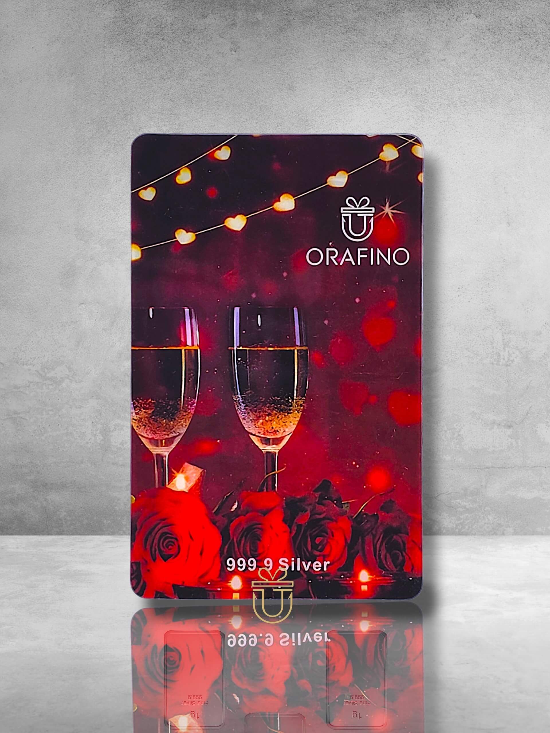 Orafino Gift Card "For Wedding" Champagne Glass 5 x 1 g