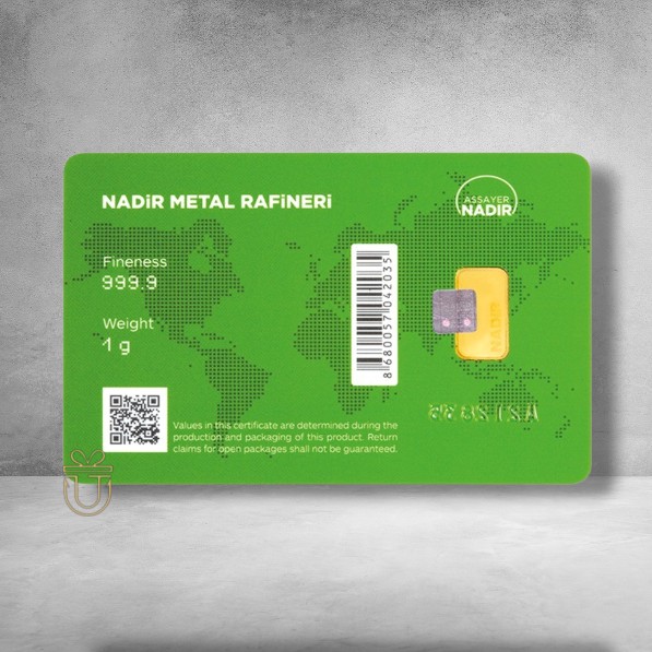 Gold Bar Card 1 g **