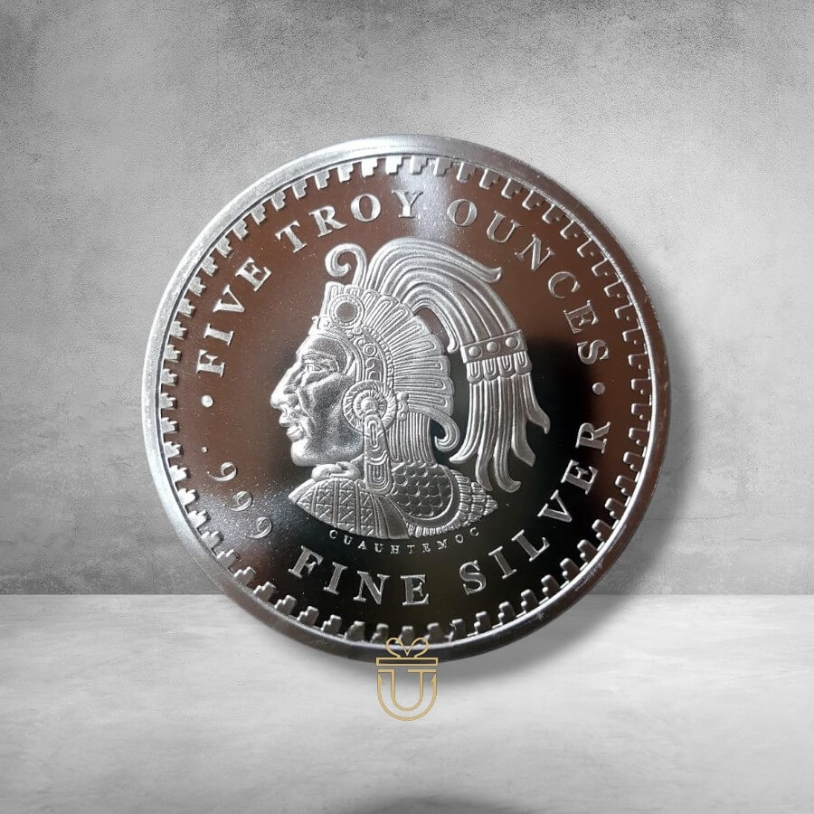 Aztec Calender Silver-Round 5 Oz