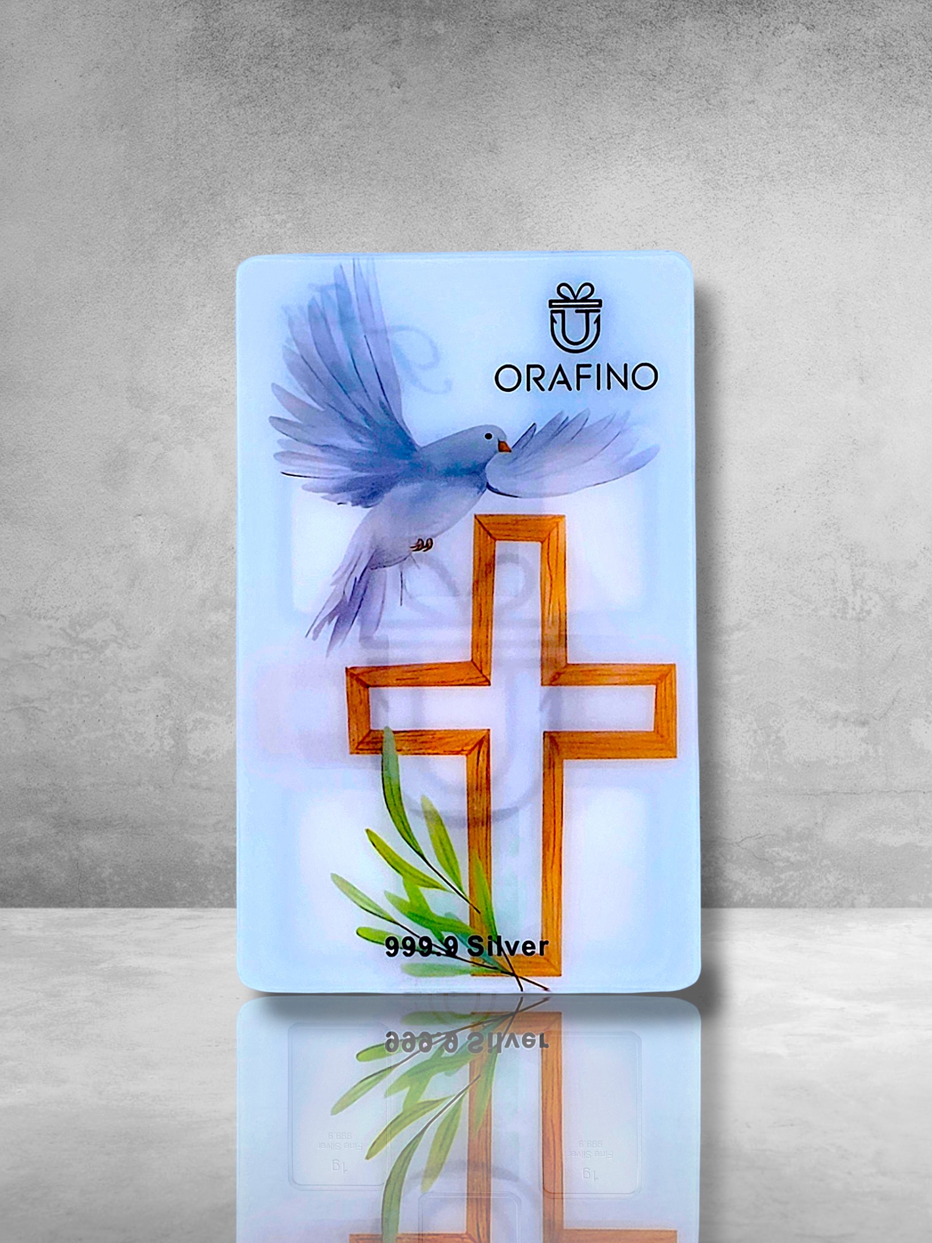 Orafino Gift Card "For Baptism" White Dove 5 x 1 g
