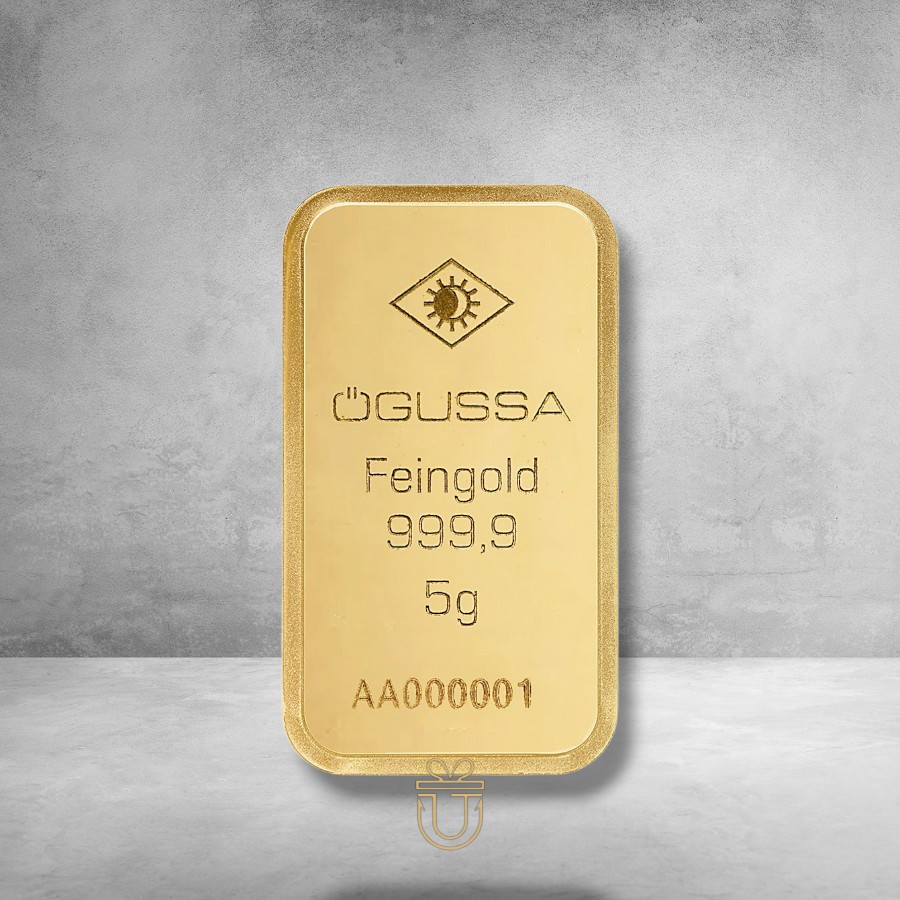 Ögussa Gold Bar Card 5 g Vintage