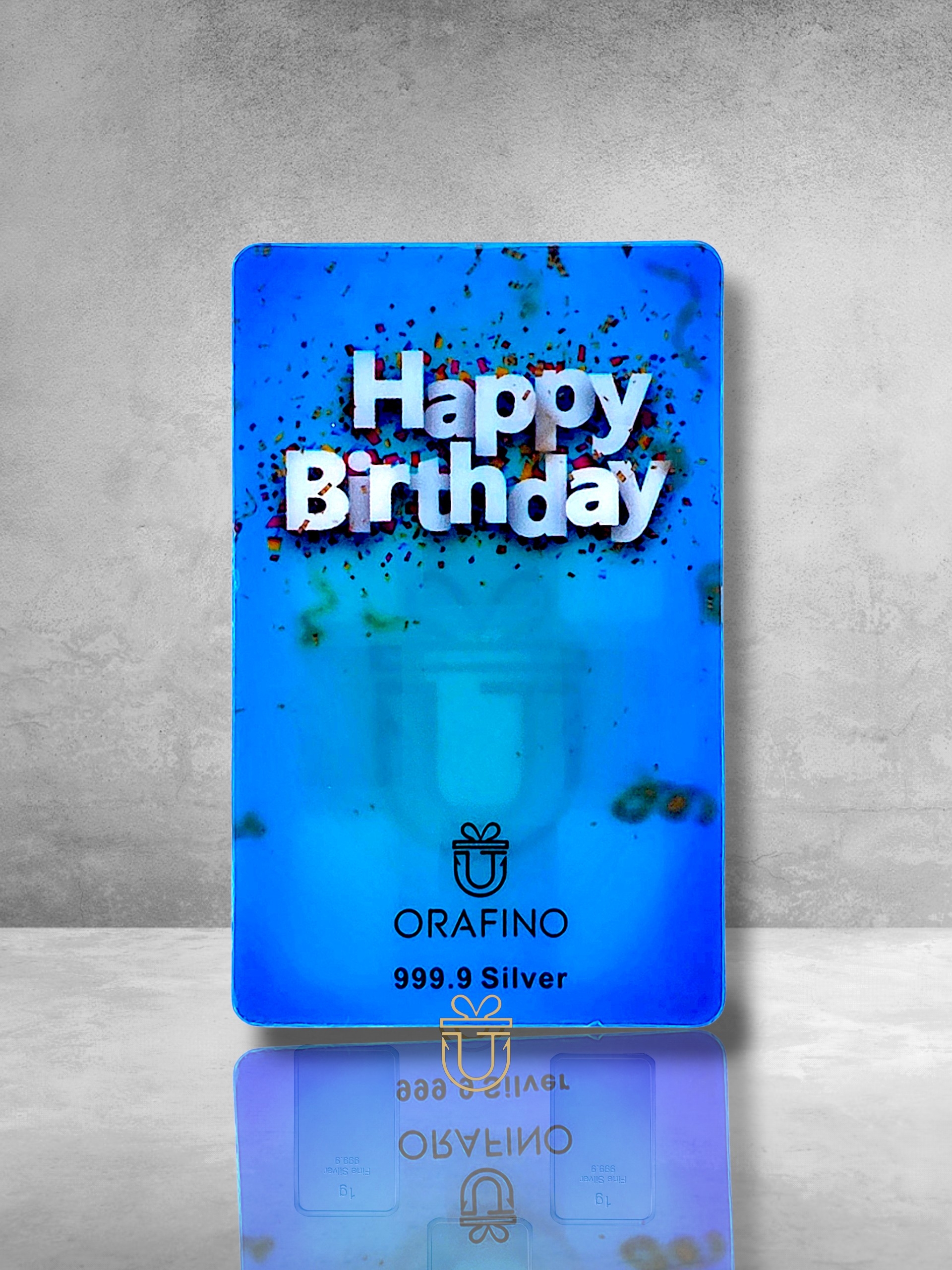 Orafino Gift Card "Happy Birthday" Blue 5 x 1 g