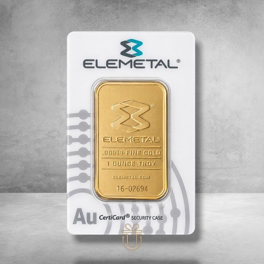 Gold Bar Card 1 oz - Elemetal **