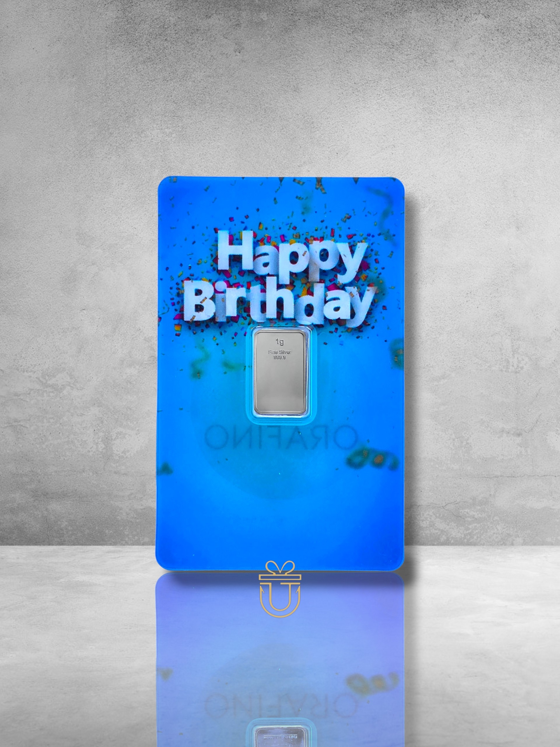 Orafino Geschenkkarte "Happy Birthday" Blau 1 g