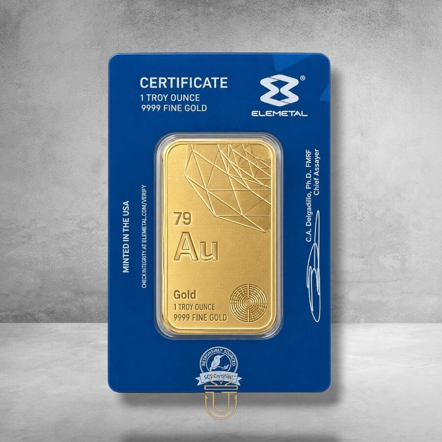 Gold Bar Card 1 oz - Elemetal **