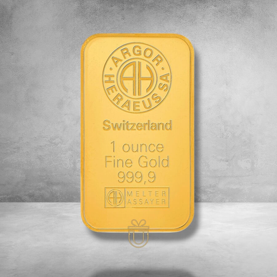 Argor-Heraeus Goldbarren  1 oz - Ohne Blister **