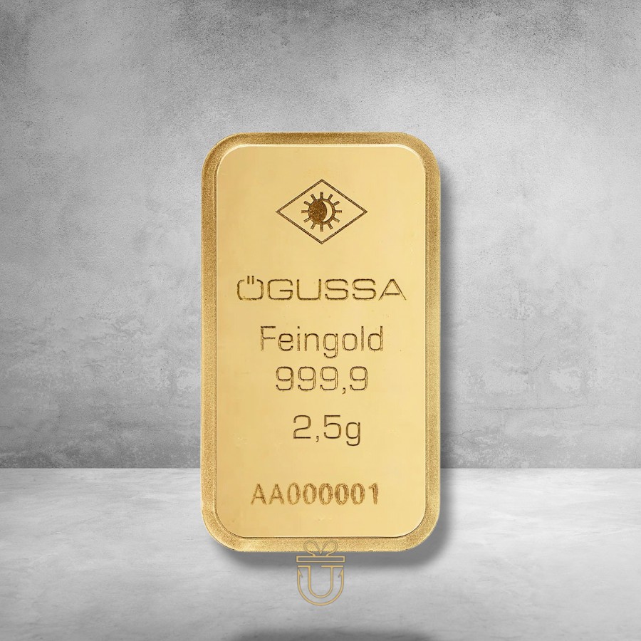 Ögussa Gold Bar Card 2,5 g Vintage