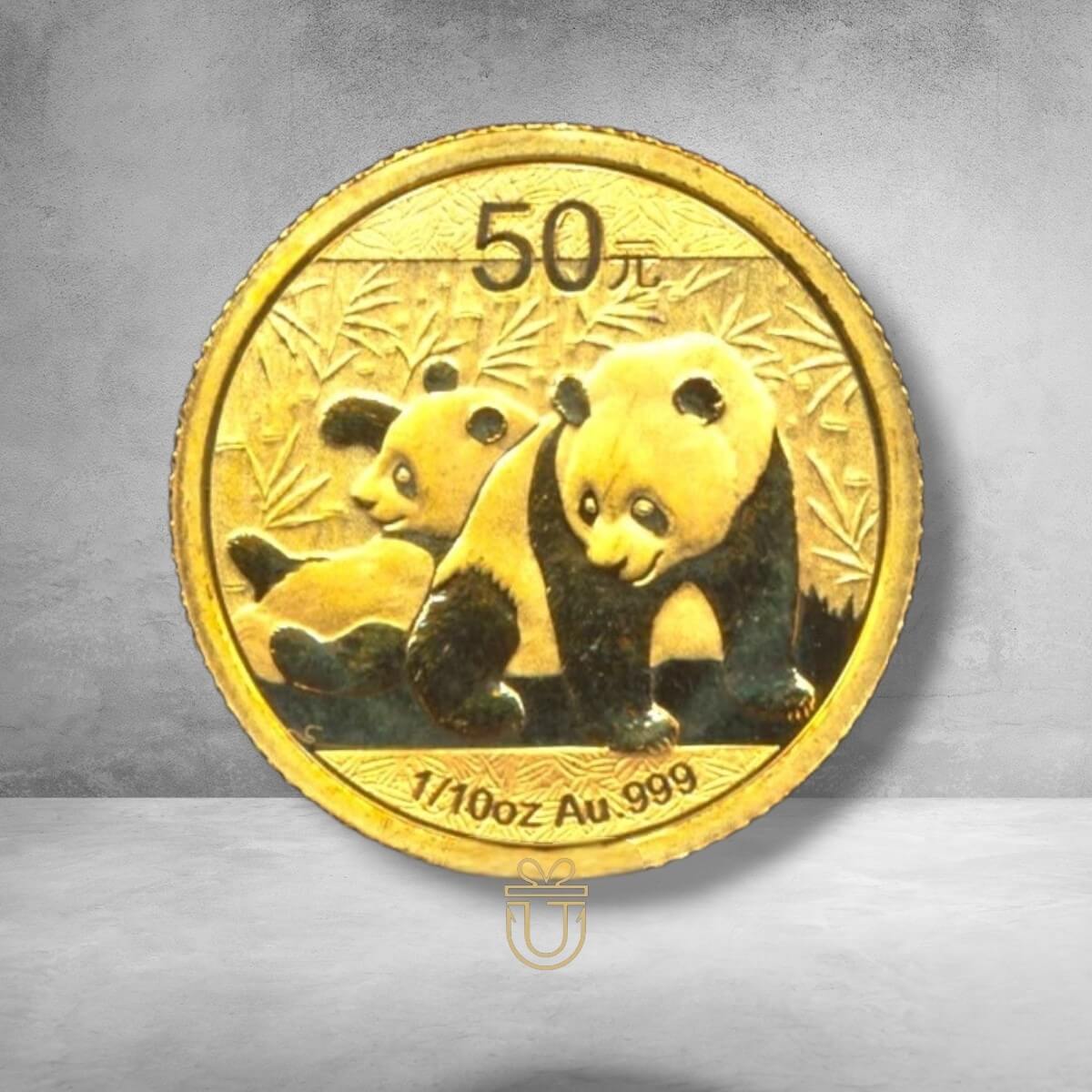 China Panda 50 Yuan -Jahrgang 2010  1/10 Oz Gold